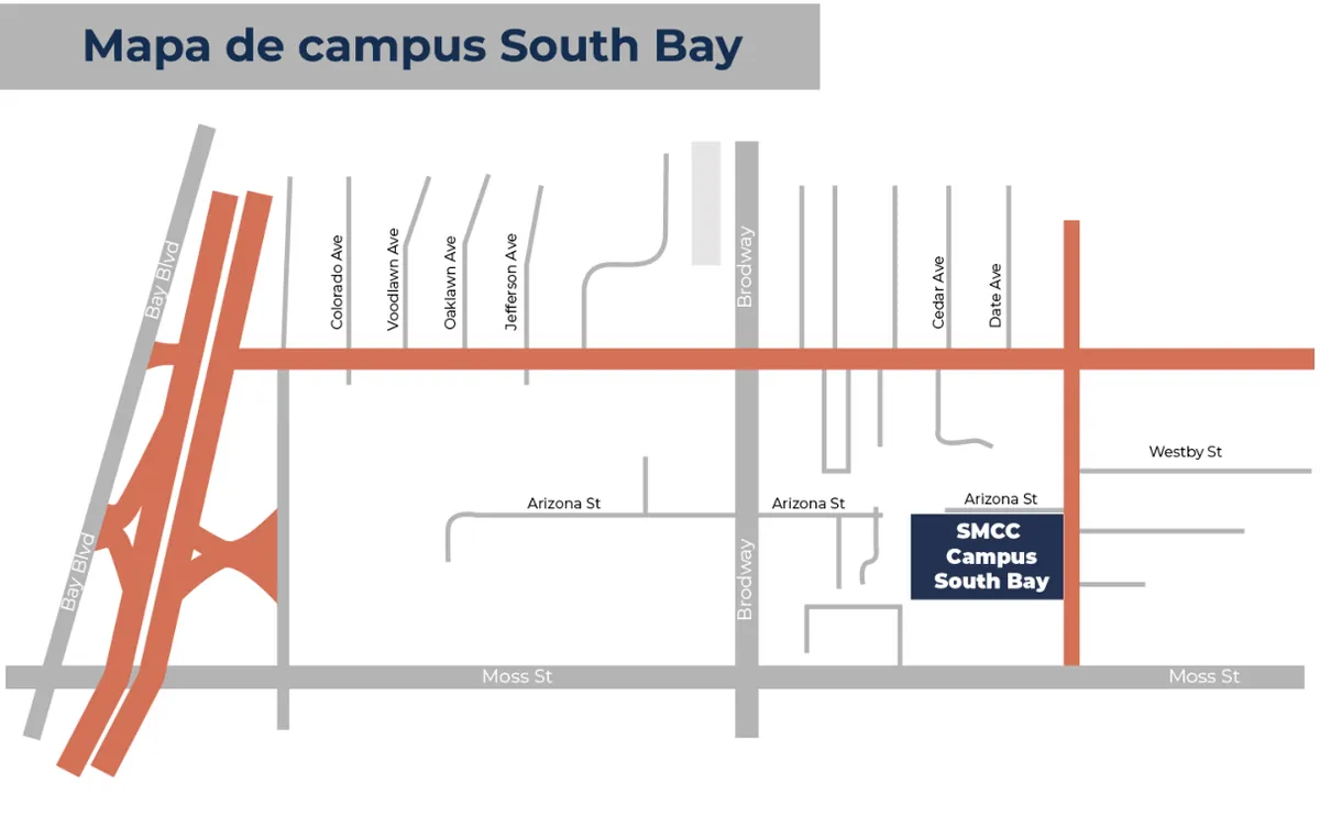 Mapa del campus South Bay